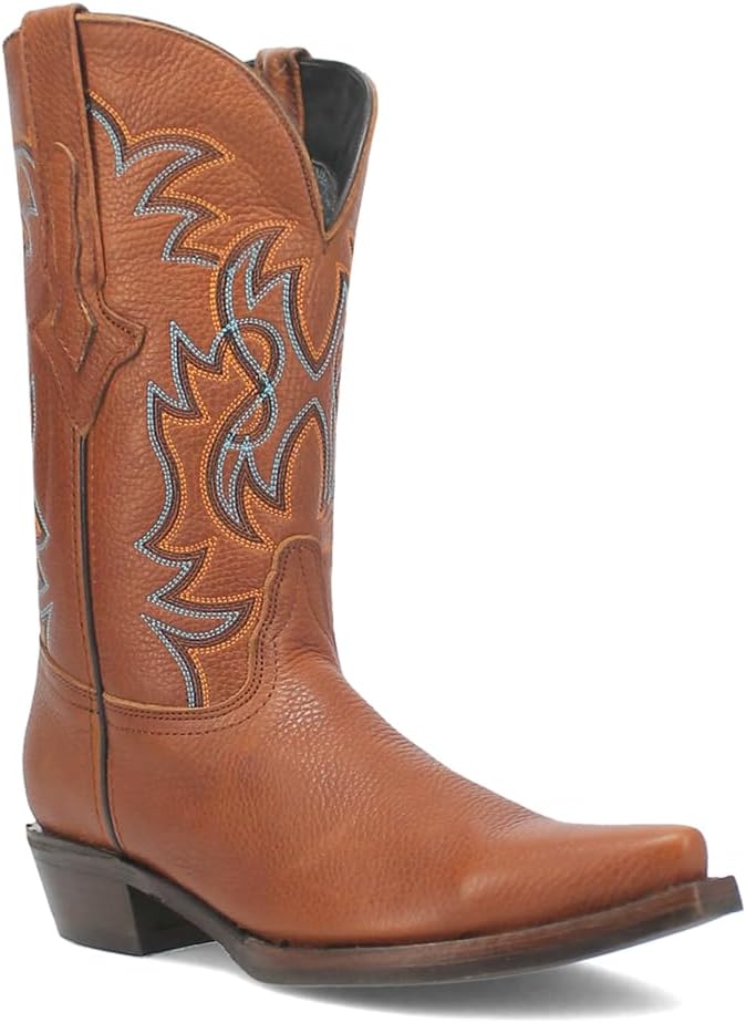 Мужские повседневные ботинки Dingo Gold Rush из кожи с вышивкой, заостренный носок, средний голень - черные — фото 2