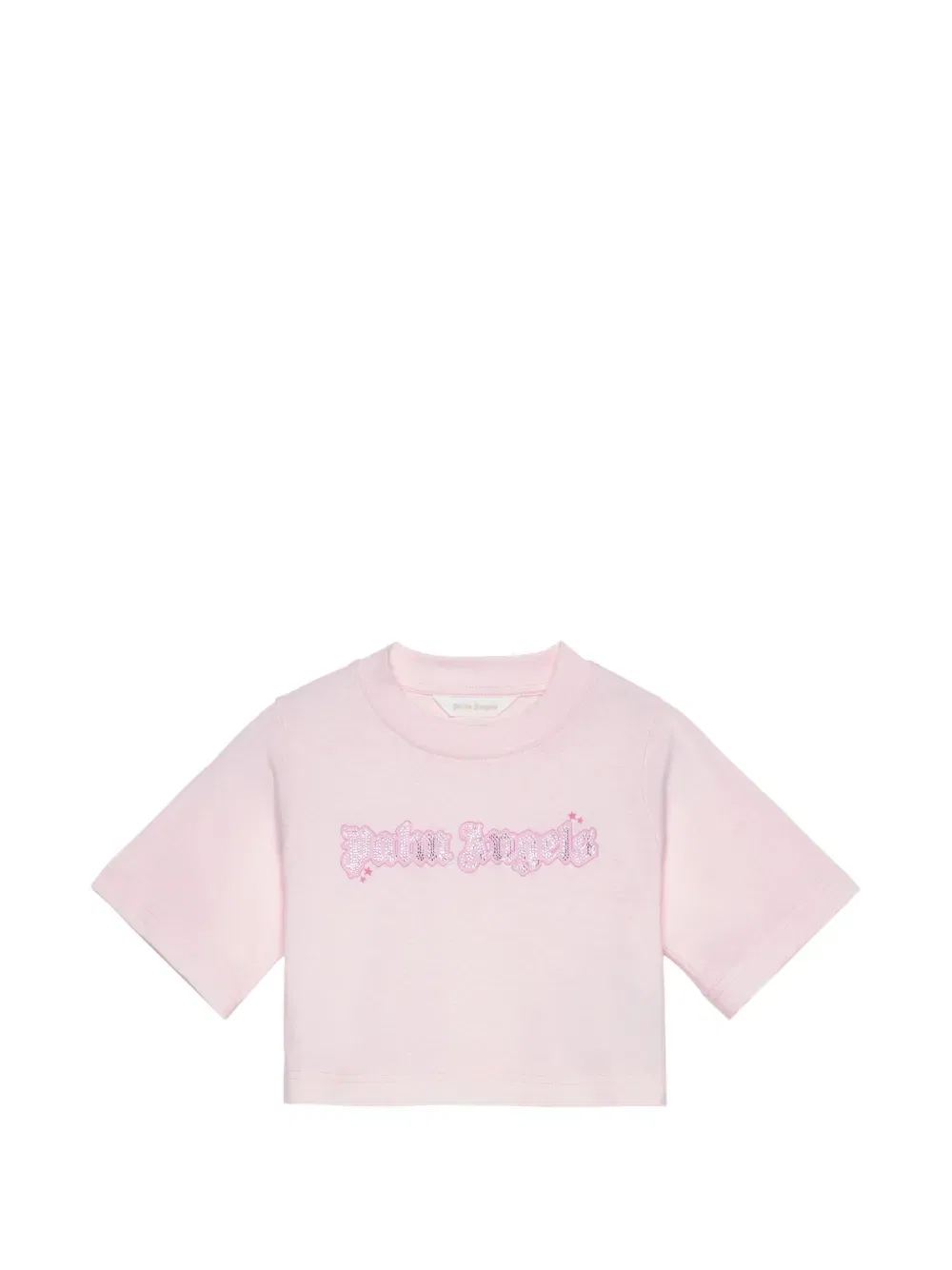 Футболка с логотипом и надписью Palm Angels Kids, розовый