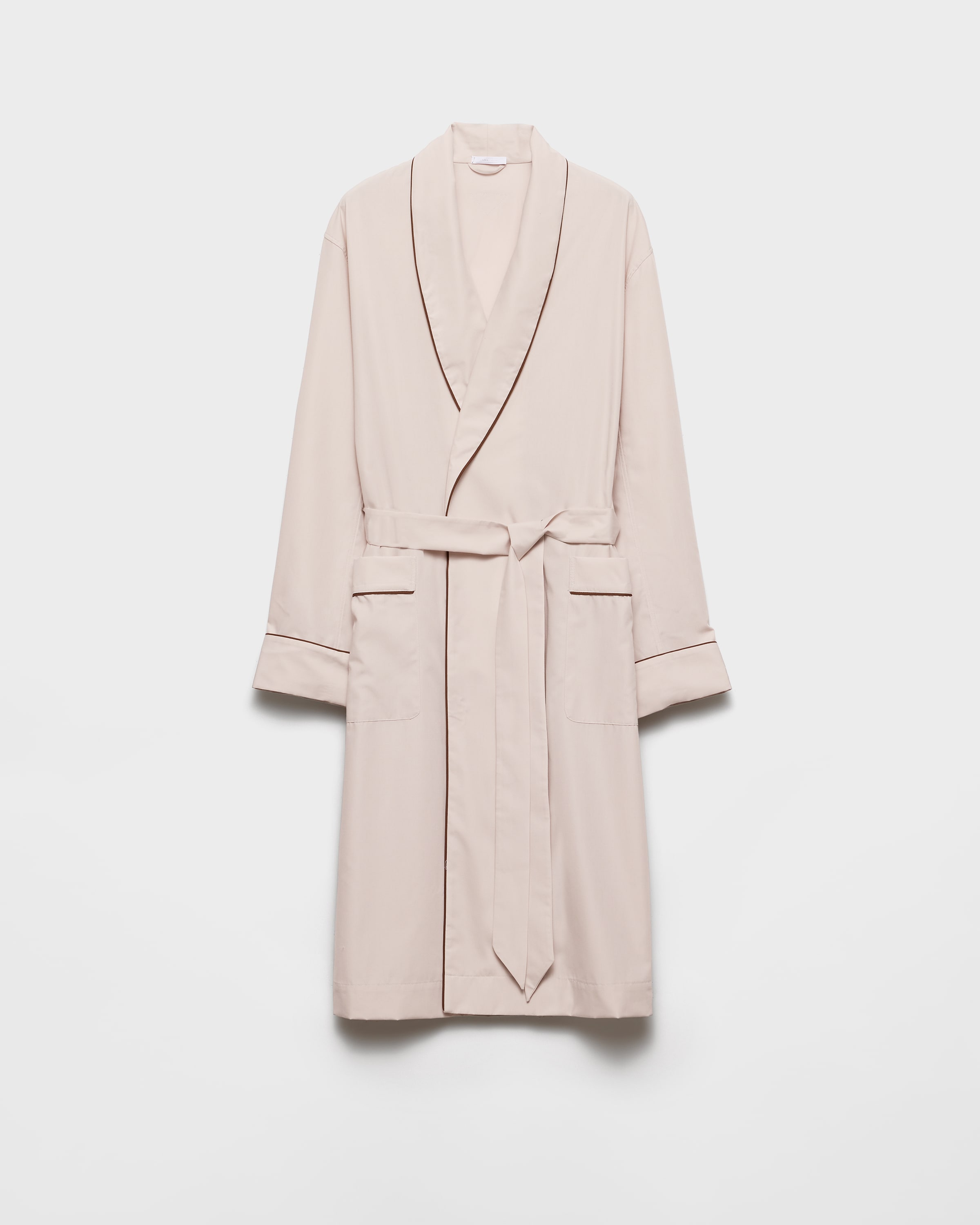 

Пальто-халат из хлопковой смеси Prada, известковый