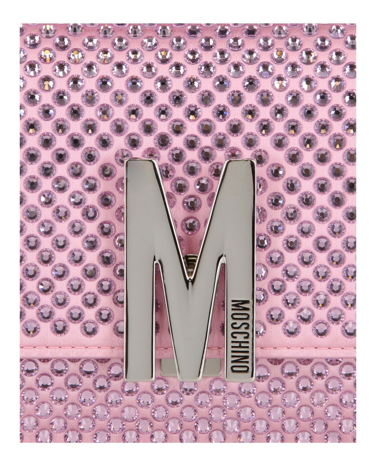 

Сумка через плечо с кристаллическим логотипом Moschino, цвет Fantasy Print Pink