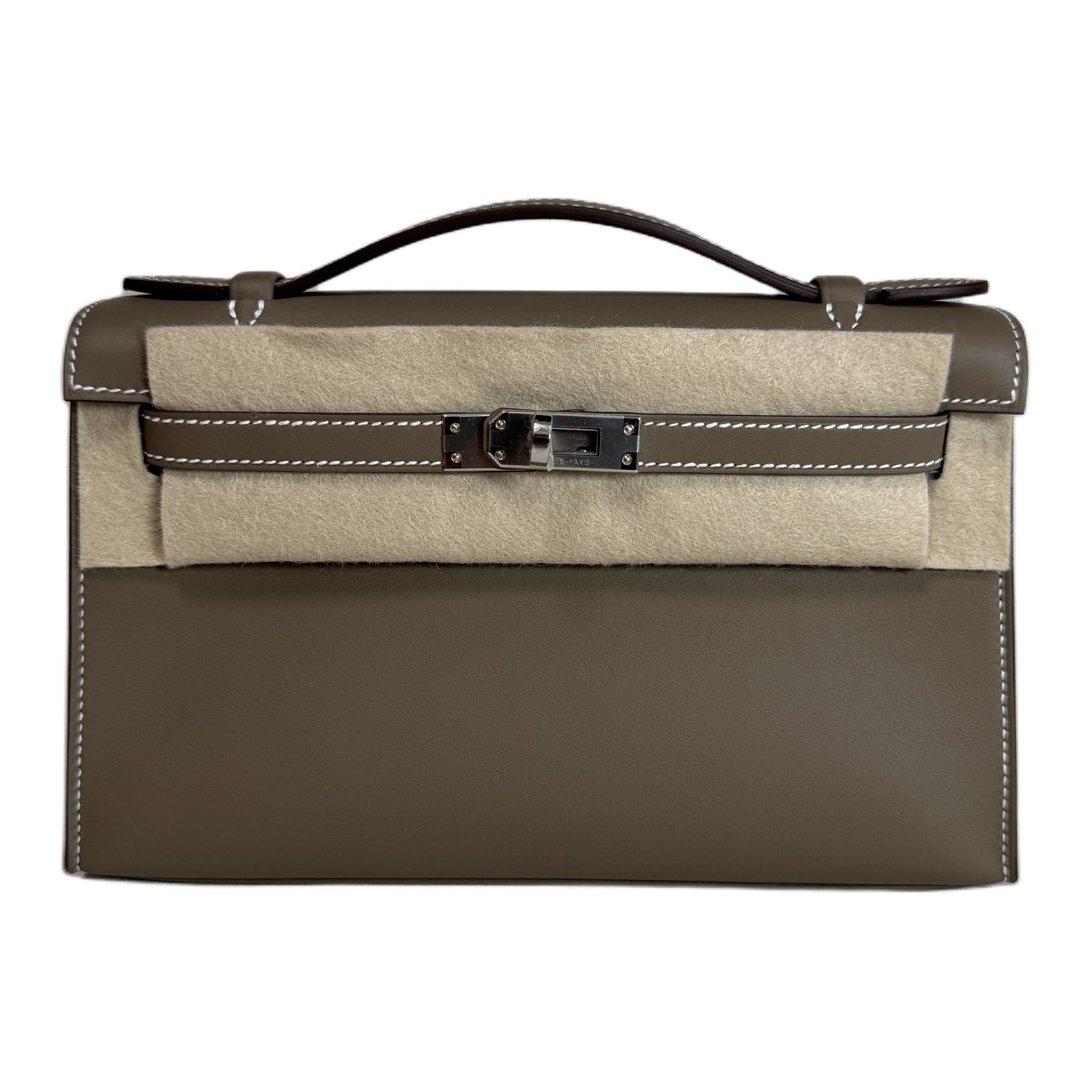 

HERMES Мини Келли первого поколения Сумка Келли из кожи свифт Женская 18 Этоп Слоновая кость