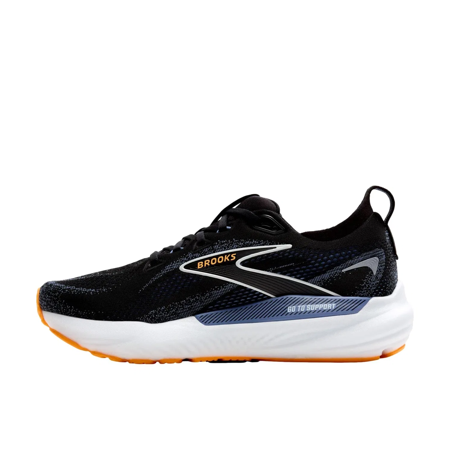 Кроссовки Brooks Glycerin GTS 22 Black / Country Blue / Orange Pop 110446-1D-013, мужские — фото 4