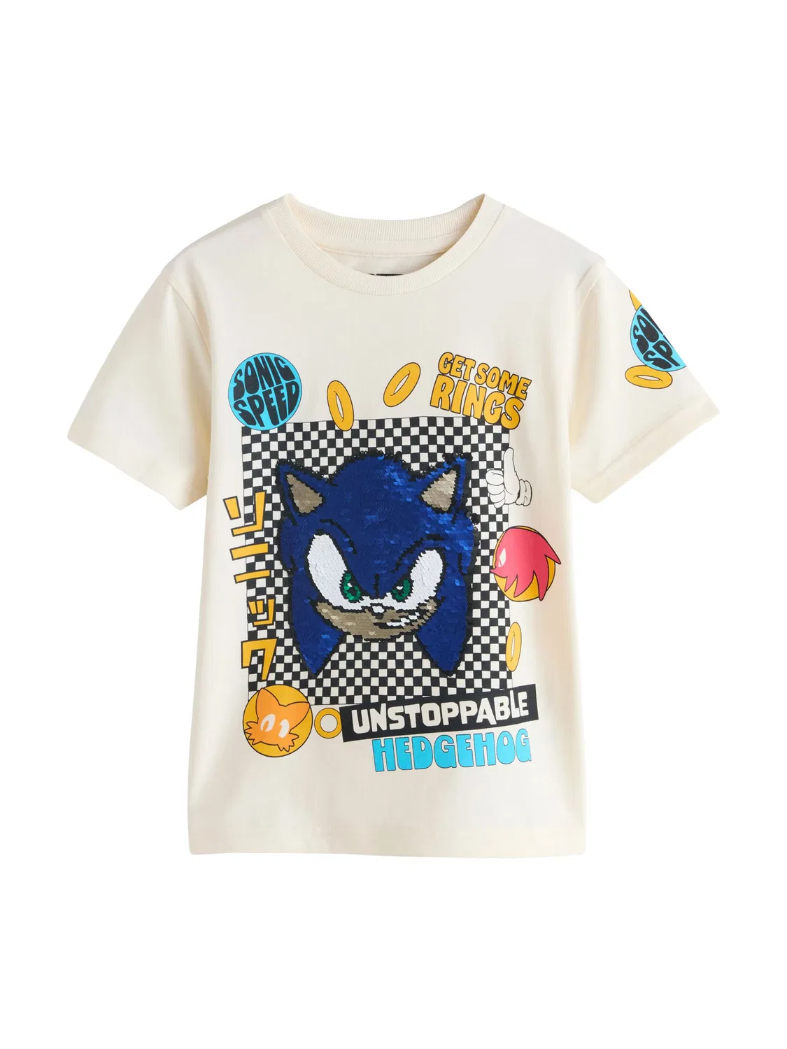 Футболка 'Sonic' Next, Ecru