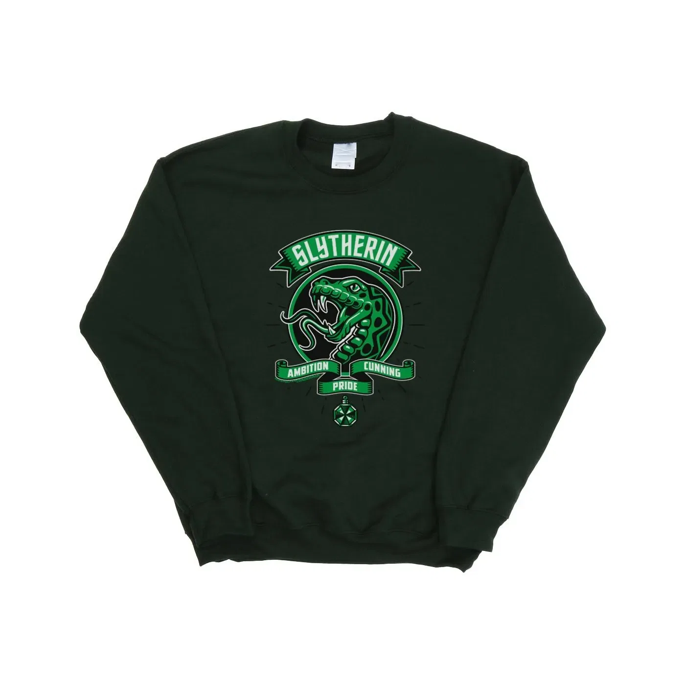 Свитшот с принтом Slytherin Harry Potter, зеленый — фото 2