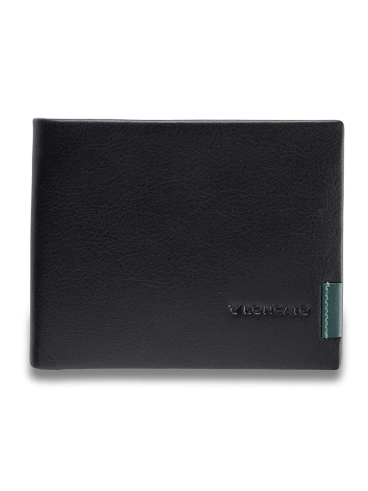 

Кошелек Monaco с защитой RFID, кожа, 11 см, черный цвет Roncato
