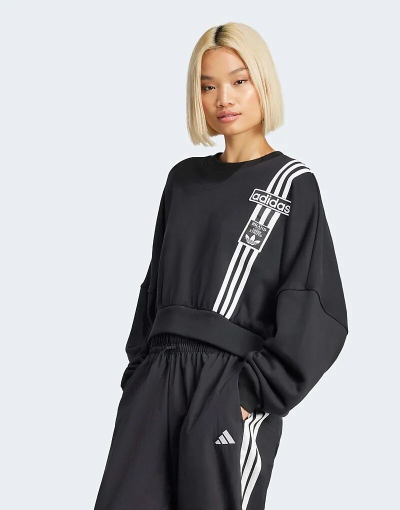 

Укороченная толстовка Adibreak черного цвета adidas Originals