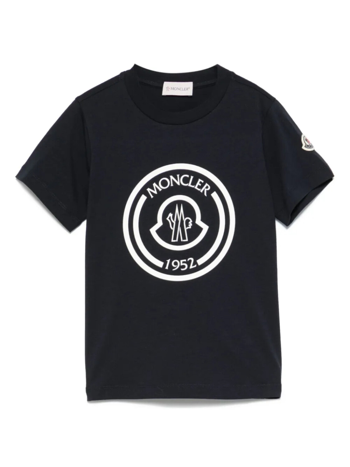 

Футболка из хлопка с логотипом Moncler Enfant Optical, синий
