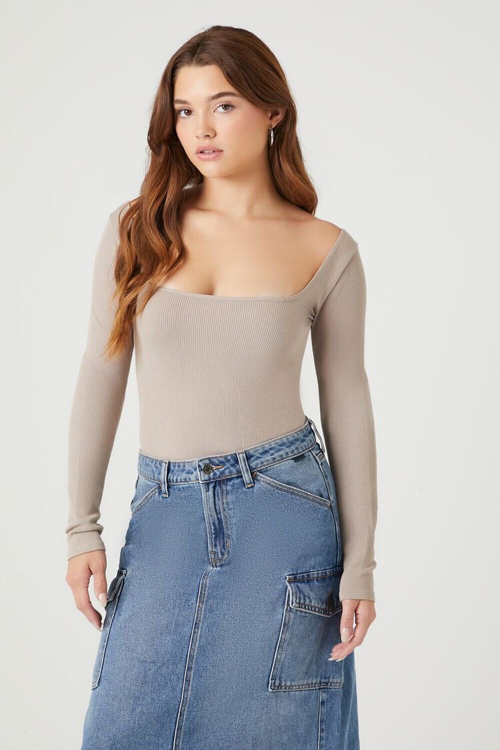 

Бесшовное приталенное боди Forever 21
