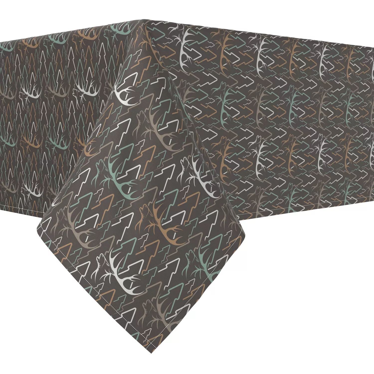 

Прямоугольная скатерть, 100% полиэстер, 60x120 дюймов, Олени на деревьях