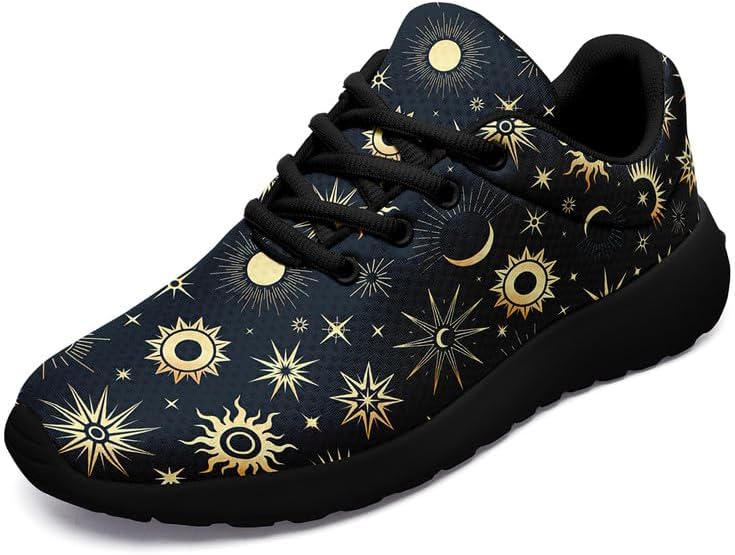 

Мужские кроссовки Sky Moon, модные женские кроссовки Sun для бега, тенниса и ходьбы, уличная обувь Sky, дышащая, легкая, унисекс, с узором Star Awsole, черный