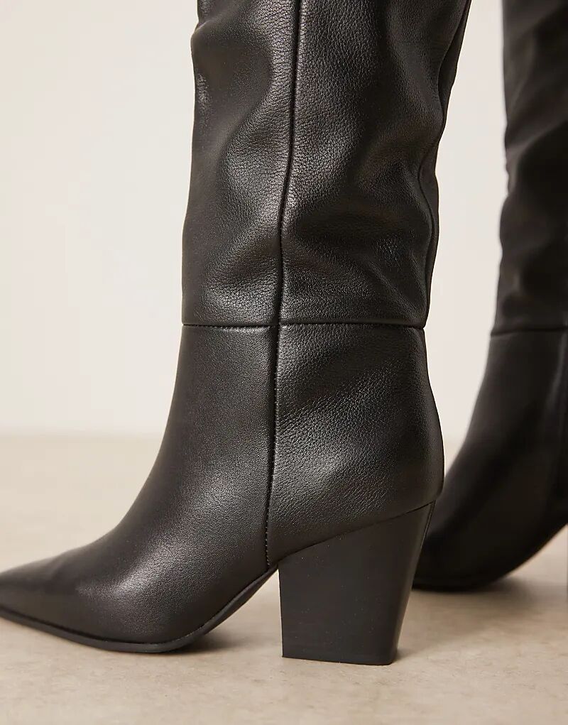 Сапоги ALDO Kaely в стиле вестерн с отделкой из черной кожи — фото 2