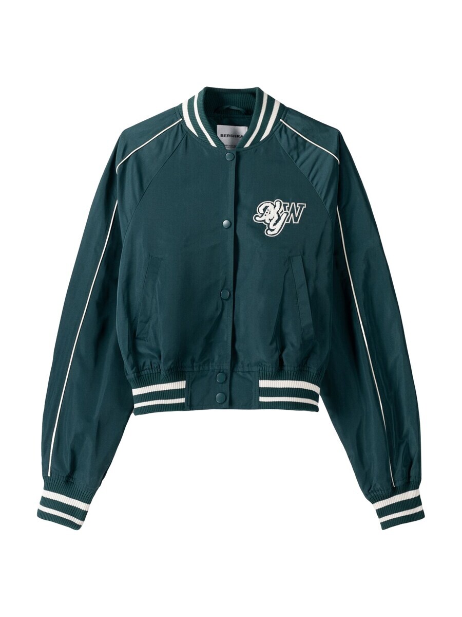 

Всесезонная куртка Bershka Between-Season Jacket, изумрудный