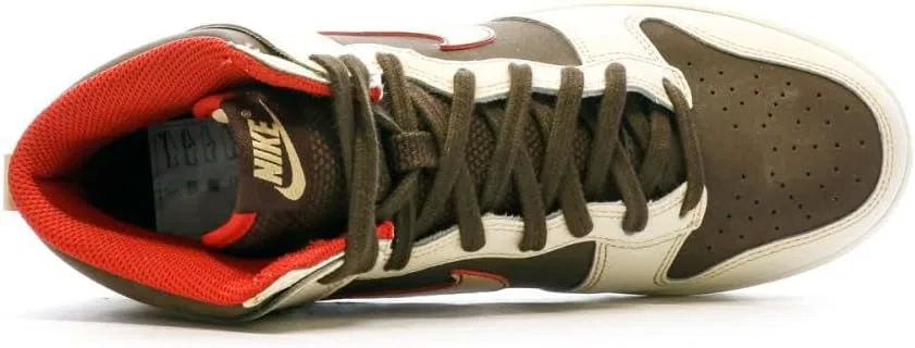 Кроссовки NIKE Air Max Plus для бега, модель 852630, мужские, красный/оранжевый/коричневый/кремовый — фото 4