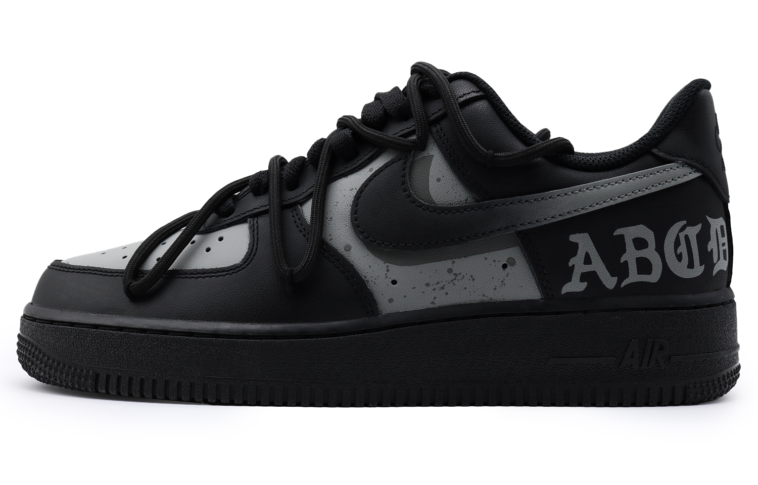 

Кроссовки Nike Air Force 1 Skateboarding Shoes Unisex Low-top Black/grey, черный