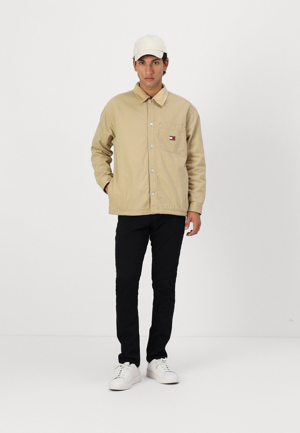 

Легкая куртка OVERSHIRT Tommy Jeans, бежевый