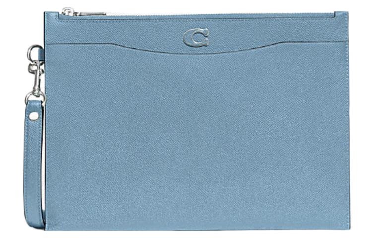 

Кошелек-клатч Coach из холста с кожаными вставками, женский, синий