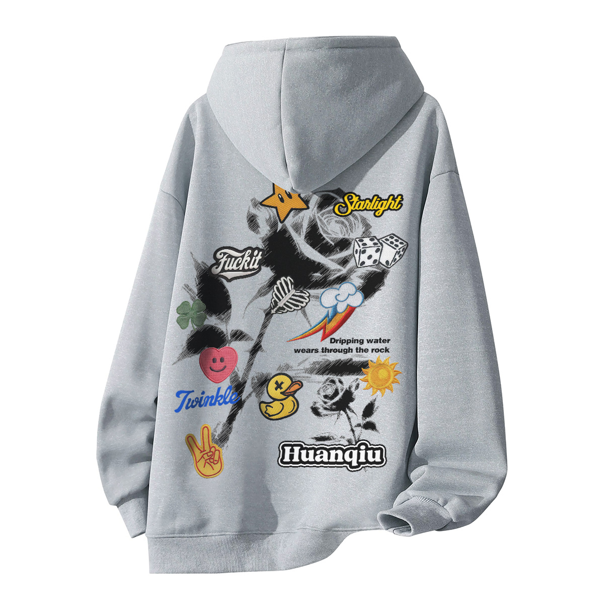 

Толстовка Unisex Hooded Moderate Heavyweight HUANQIU, heather серый