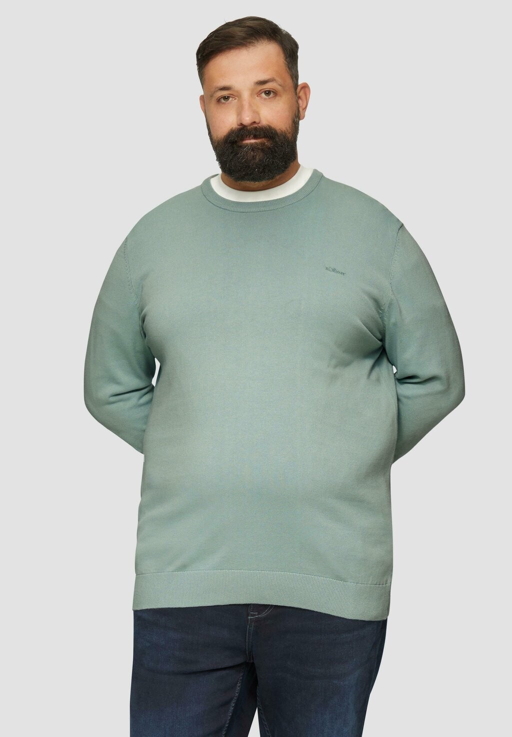 

Джемпер MIT CREWNECK s.Oliver, зеленый