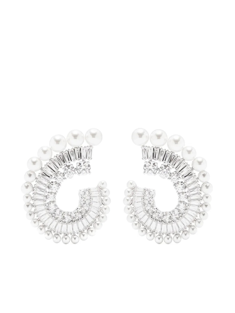 

Серьги с жемчугом Swarovski, серебряный