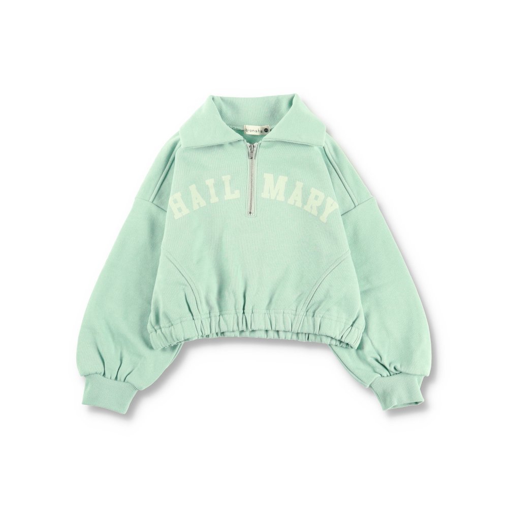 Толстовка с логотипом и застежкой-молнией до середины груди Branshes, Light green — фото 2