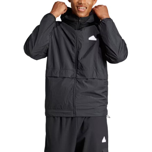 Толстовка city escape full zip hoodie asia sizing Adidas, черный — фото 2