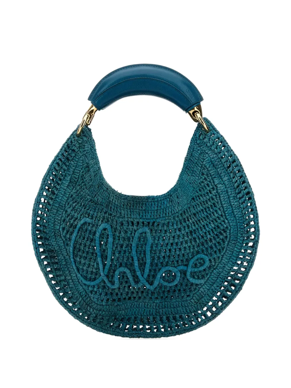 

Сумка-тоут с вышитым логотипом CHLOÉ, синий