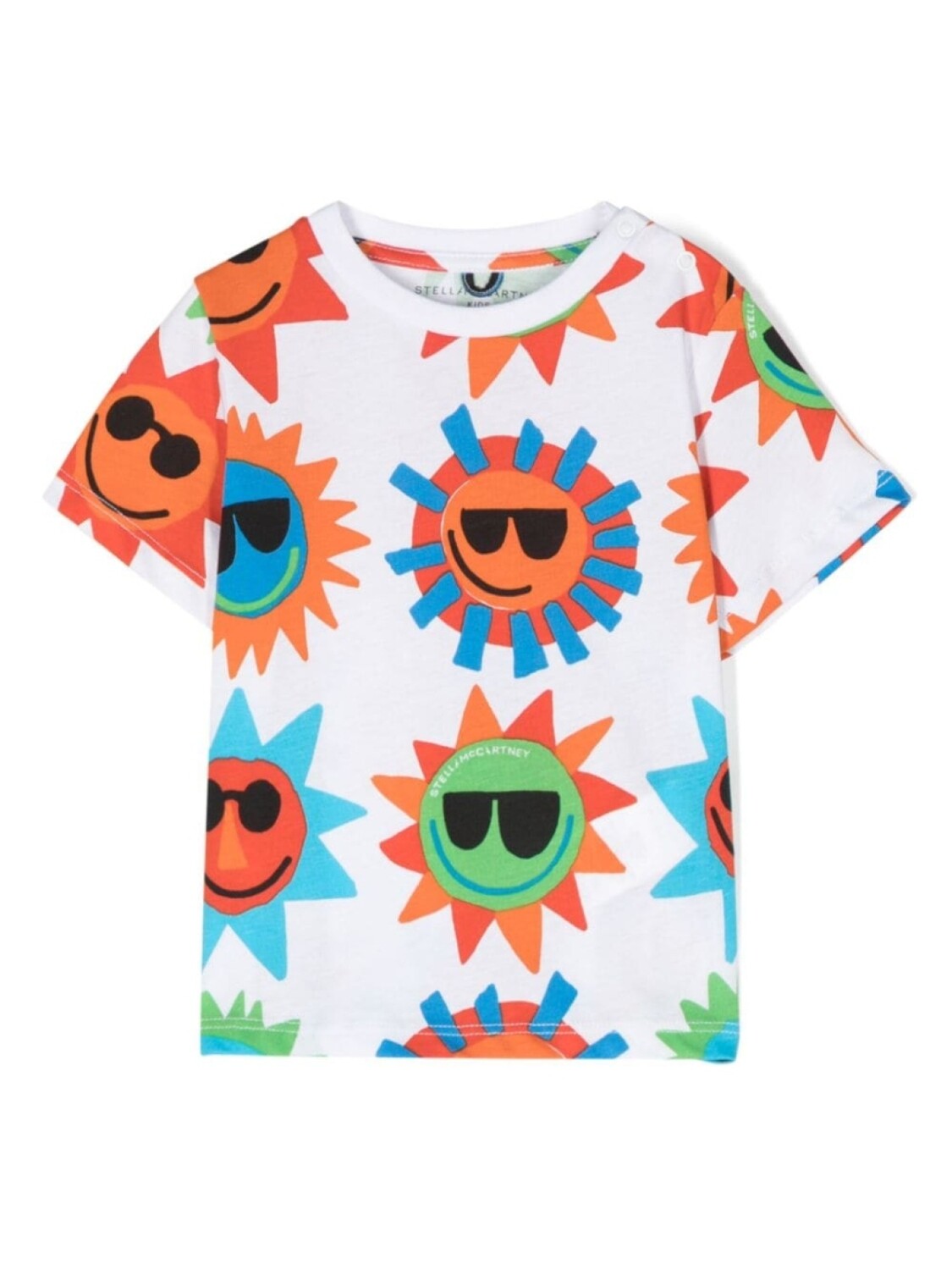 

Stella McCartney Kids футболка с принтом Sunshine Face, белый