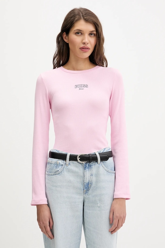

Длинный рукав Guess Jeans, розовый