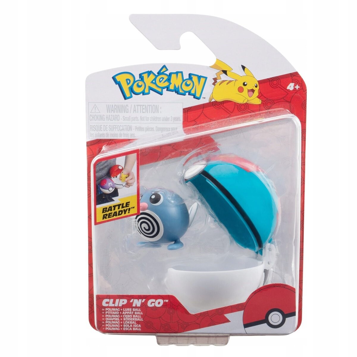 

Pokemon, Clip 'N' Go, Poliwag с LureBall, W17