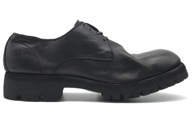 792V Кожаные дерби на шнуровке GUIDI, черный — фото 4