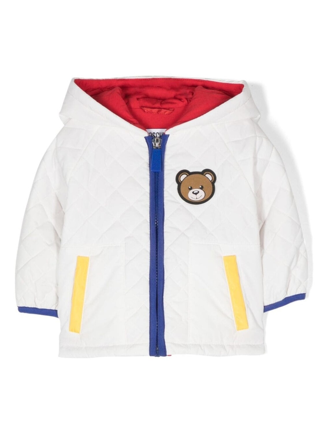 

Стеганая куртка с нашивкой Teddy Bear Moschino Kids, белый