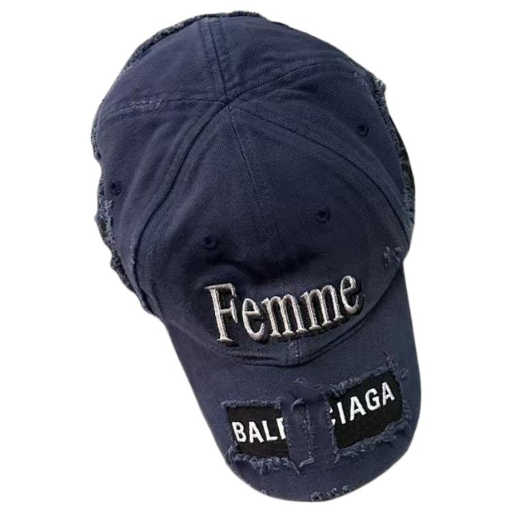

Balenciaga Хлопковая бейсболка унисекс синяя, Blue