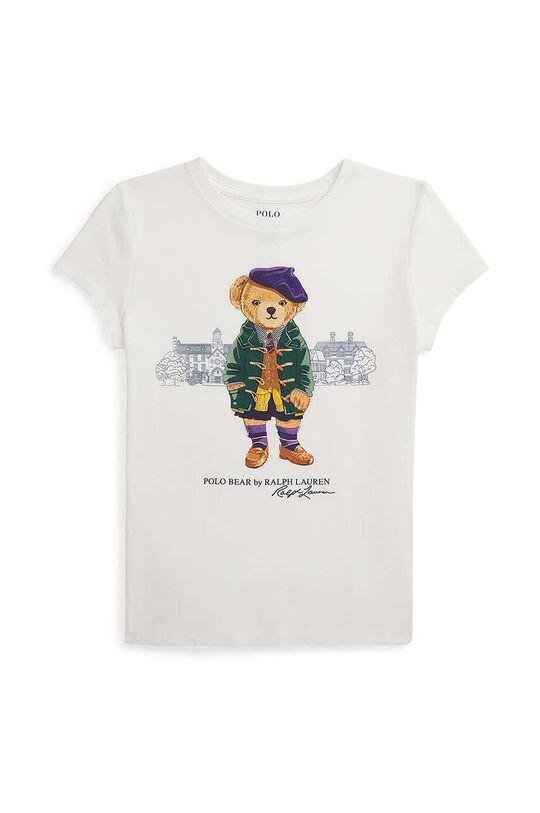 

Детская хлопковая футболка Polo Ralph Lauren, белый