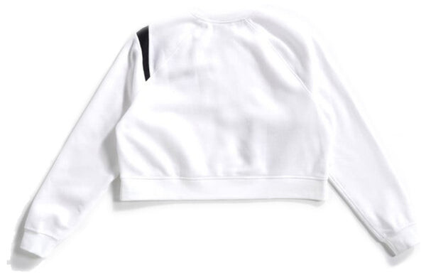 Толстовка (WMNS) Nike Sportswear Swoosh Large Fleece Round Neck White, белый — фото 2