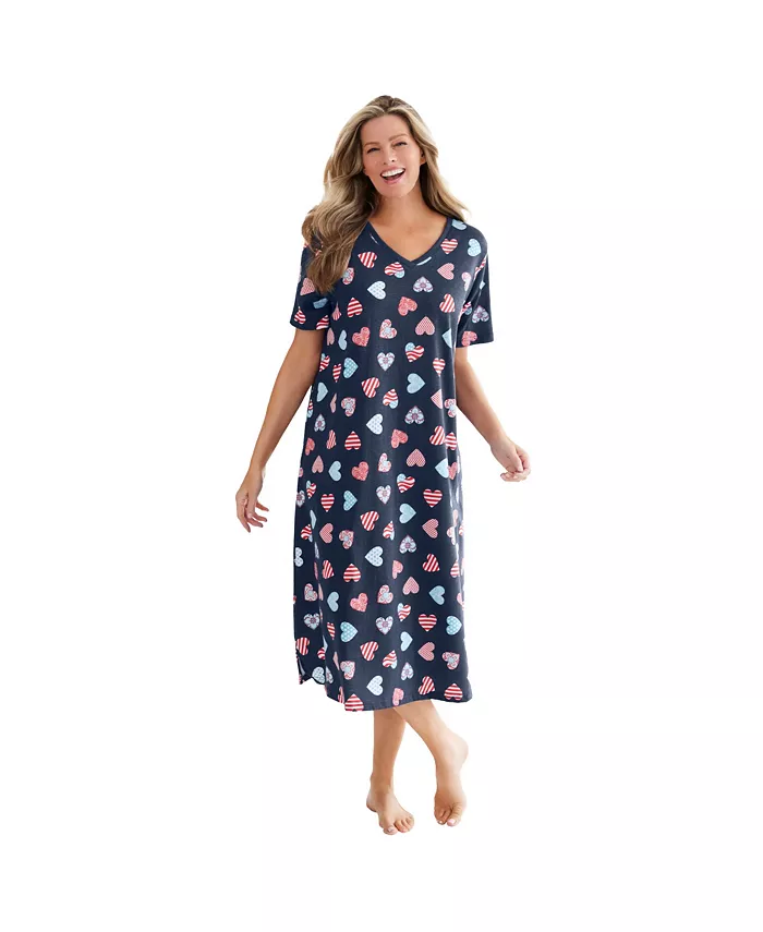 

Женская длинная сорочка с принтом Dreams & Co., красный