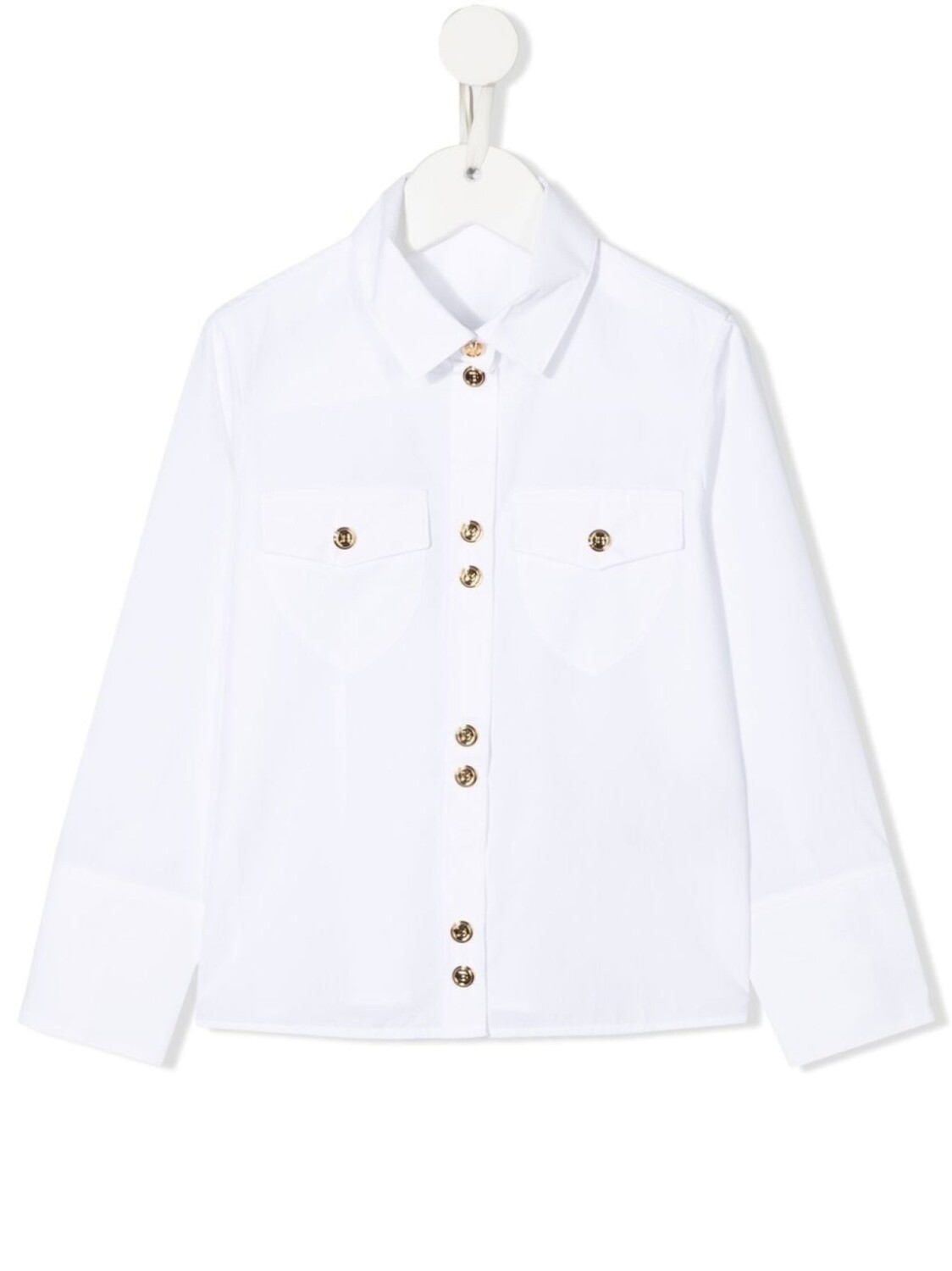 

Balmain Kids рубашка с длинными рукавами, белый