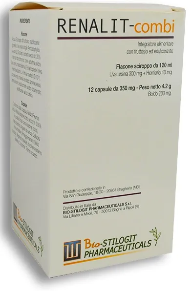 

Реналит Комби добавка 12 капсул + сироп 120 мл Bio Stilogit Pharmaceutic