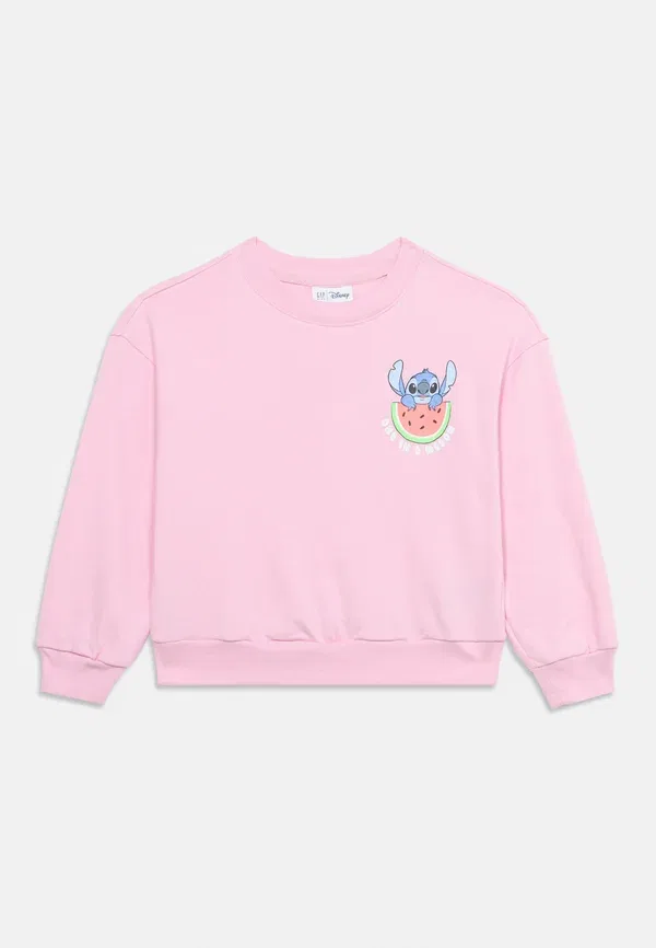 Свитшот с вставками Stitch wedge crew Gap, примула розовый — фото 3