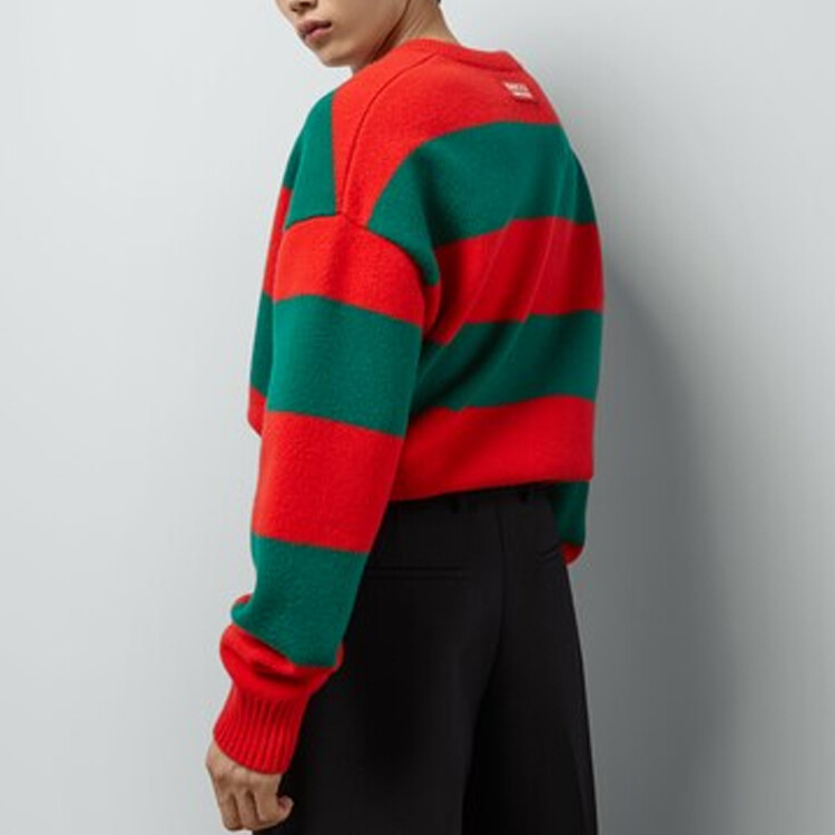 Свитер мужской Gucci Track, красный/серебристый — фото 3