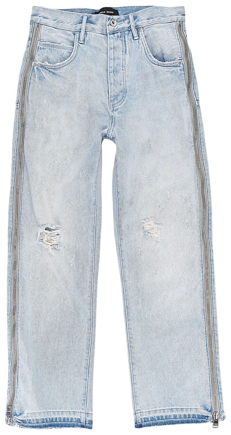 

Джинсы PURPLE BRAND Full Side Zip Skinny Jeans 'Indigo', синий
