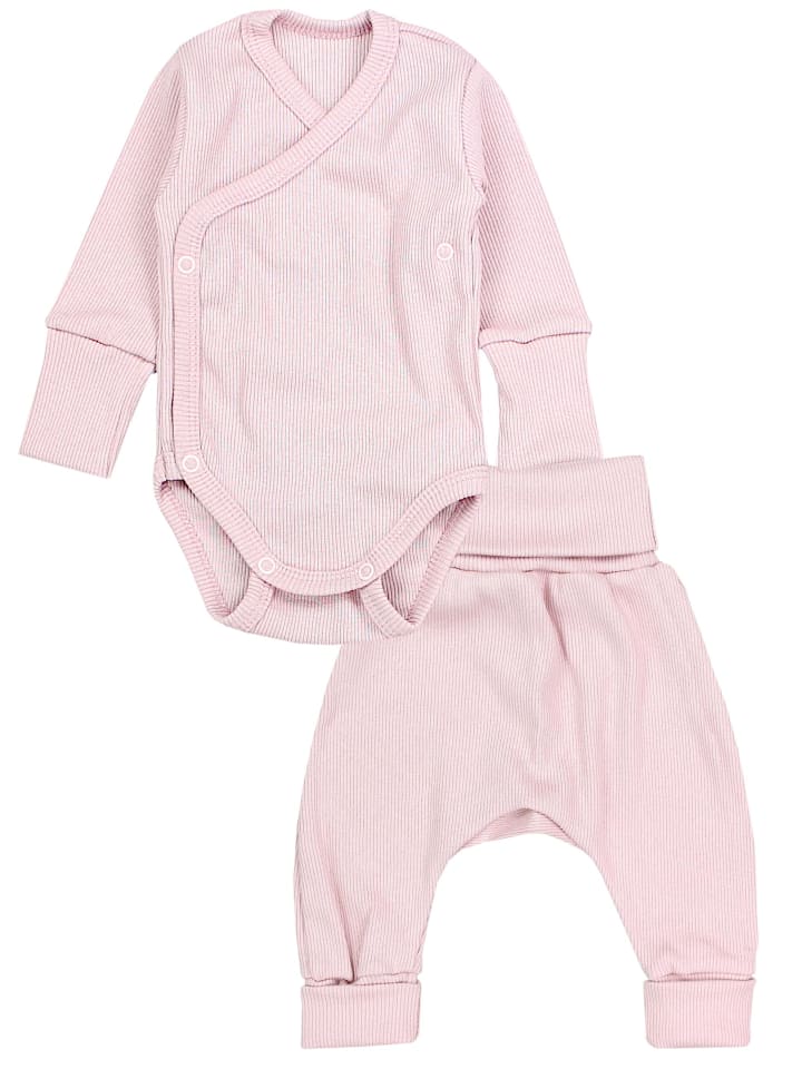 

TupTam Детский комплект одежды: боди с длинными рукавами и штанишки, цвет пыльно-розовый