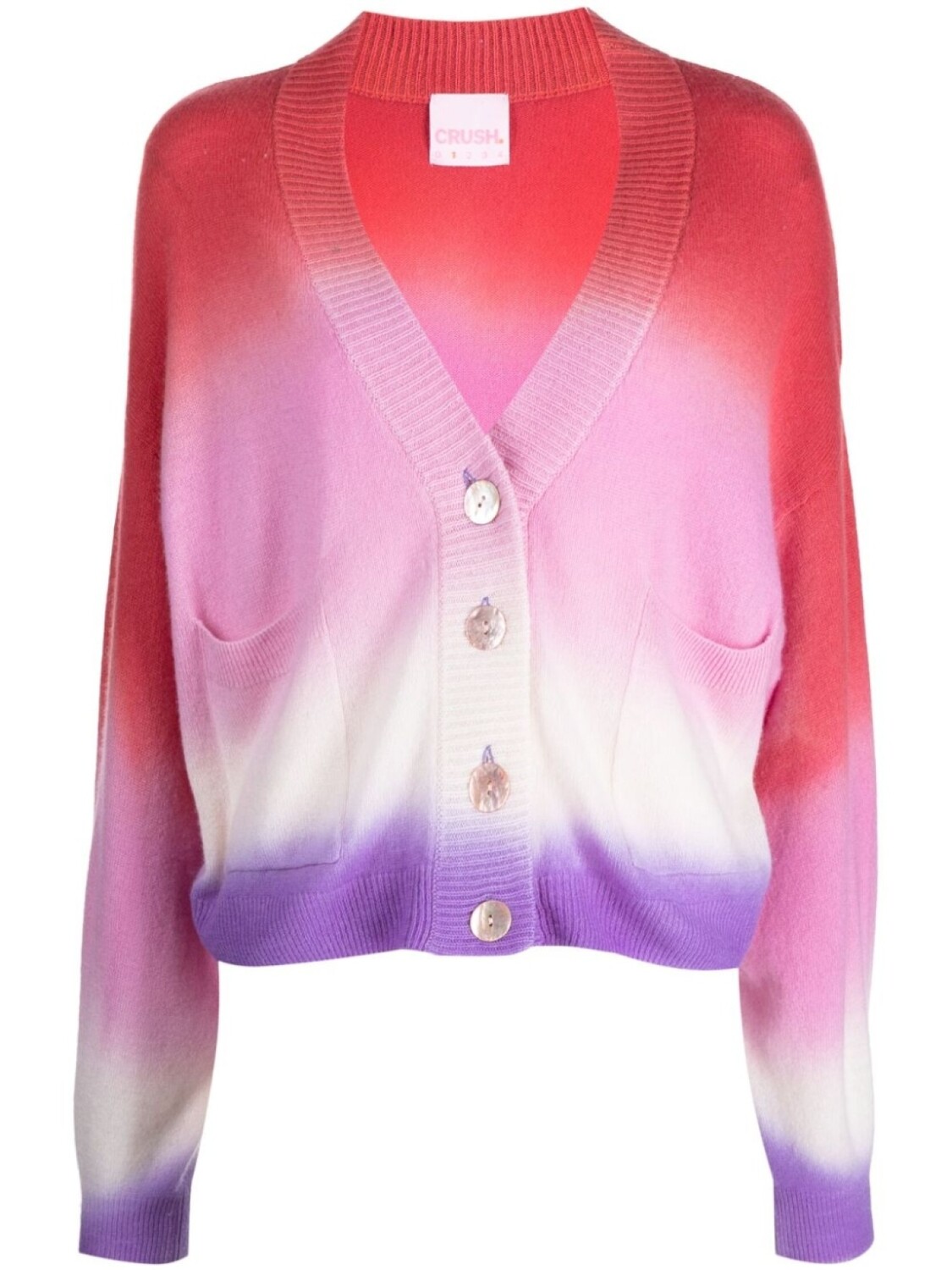 

Кардиган на пуговицах с эффектом омбре CRUSH CASHMERE, розовый