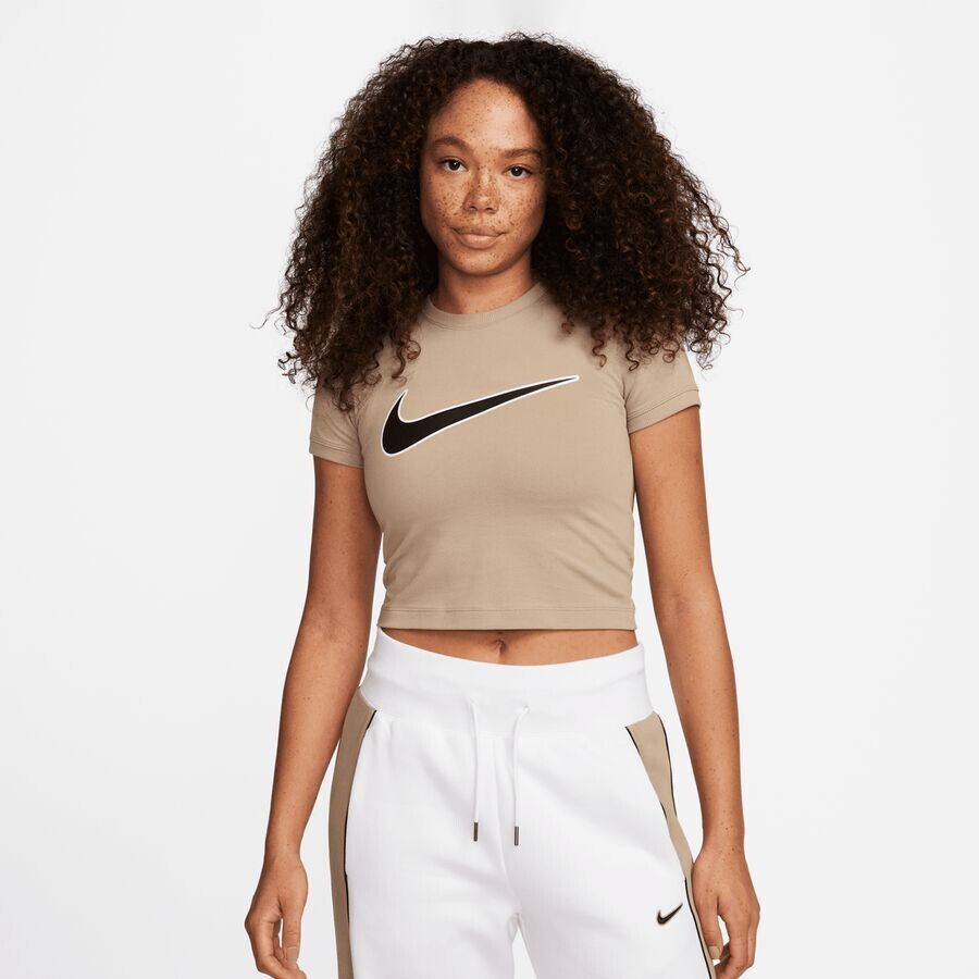 

Укороченная футболка в спортивном стиле NIKE, цвет khaki/khaki