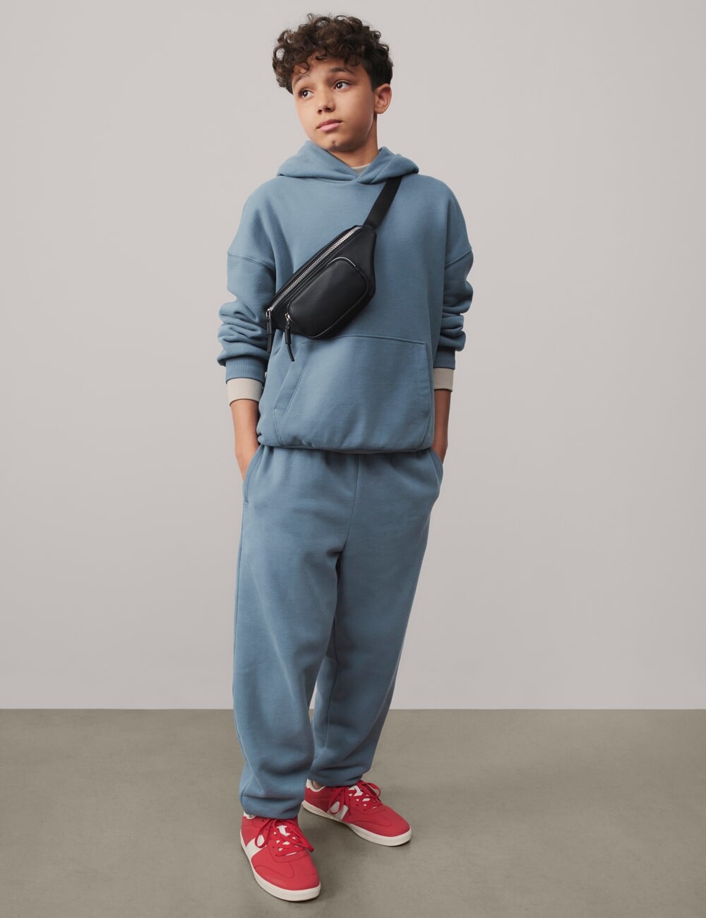 

Спортивные брюки из хлопка Marks & Spencer, цвет Steel blue