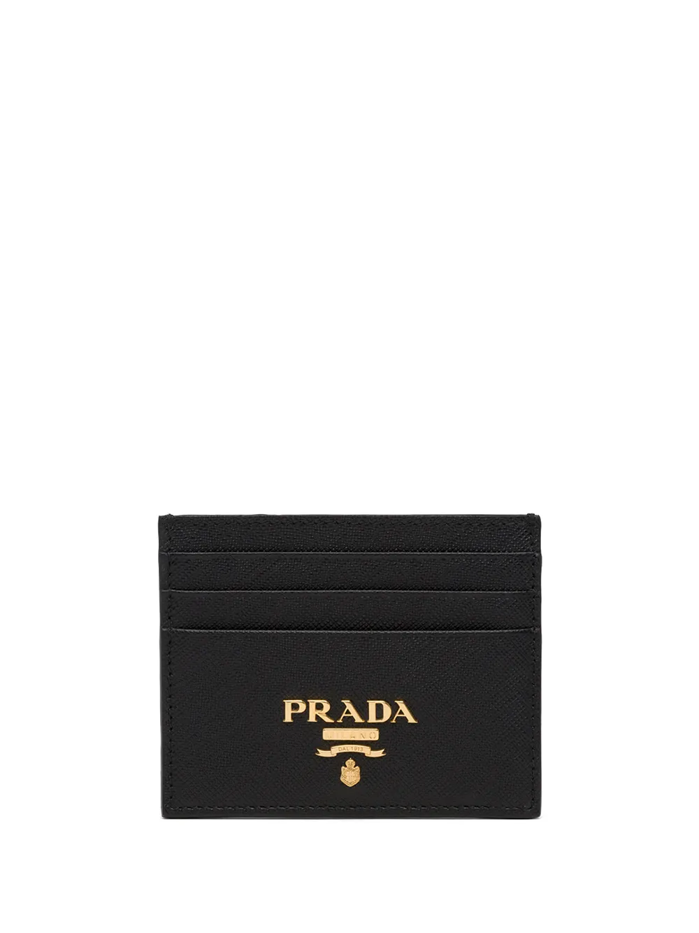 

Компактный кардхолдер с логотипом Prada, черный