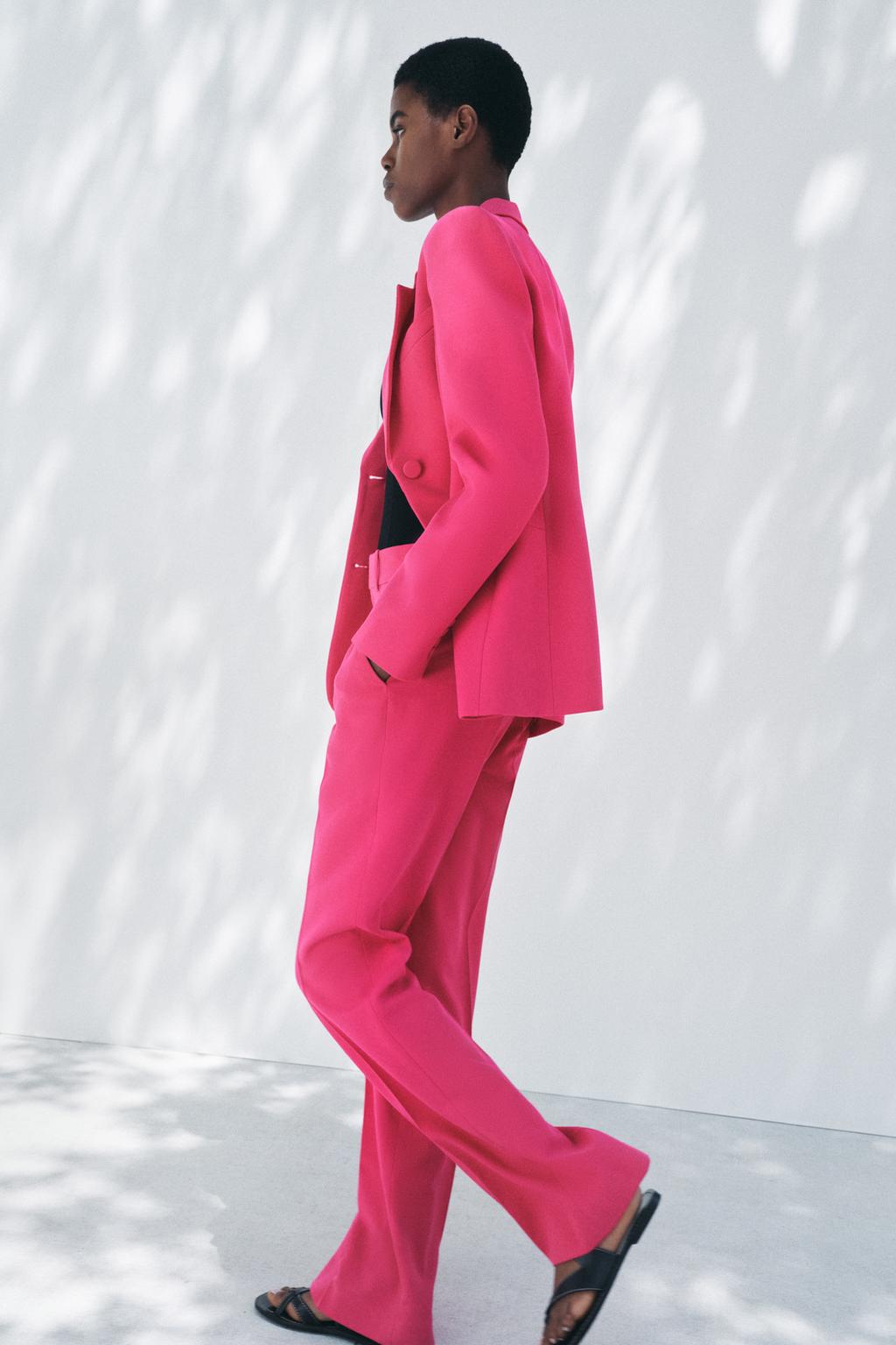 

Расклешенные брюки ZARA, цвет Fuchsia