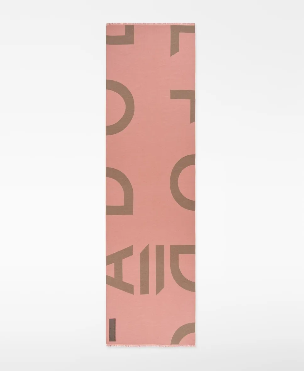 

Женский двуцветный шарф с большим логотипом в жаккарде Adolfo Dominguez