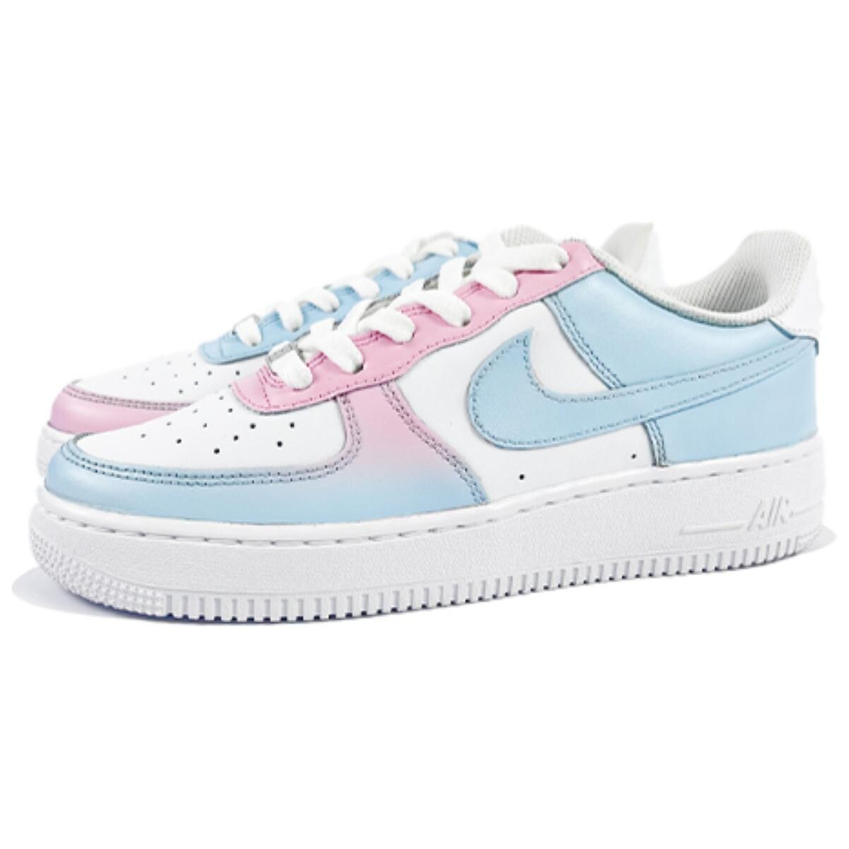 

Кроссовки Nike Air Force 1 Skateboarding Shoes Women's Low-top White/Blue/Pink, белый/синий/розовый