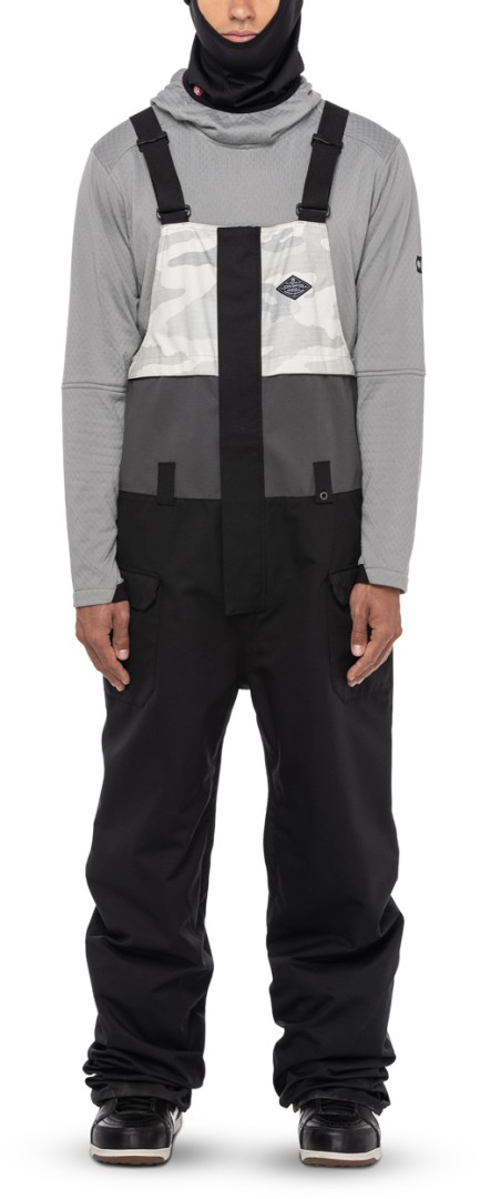 

686 Брюки Frontier shell bib black colorblock S