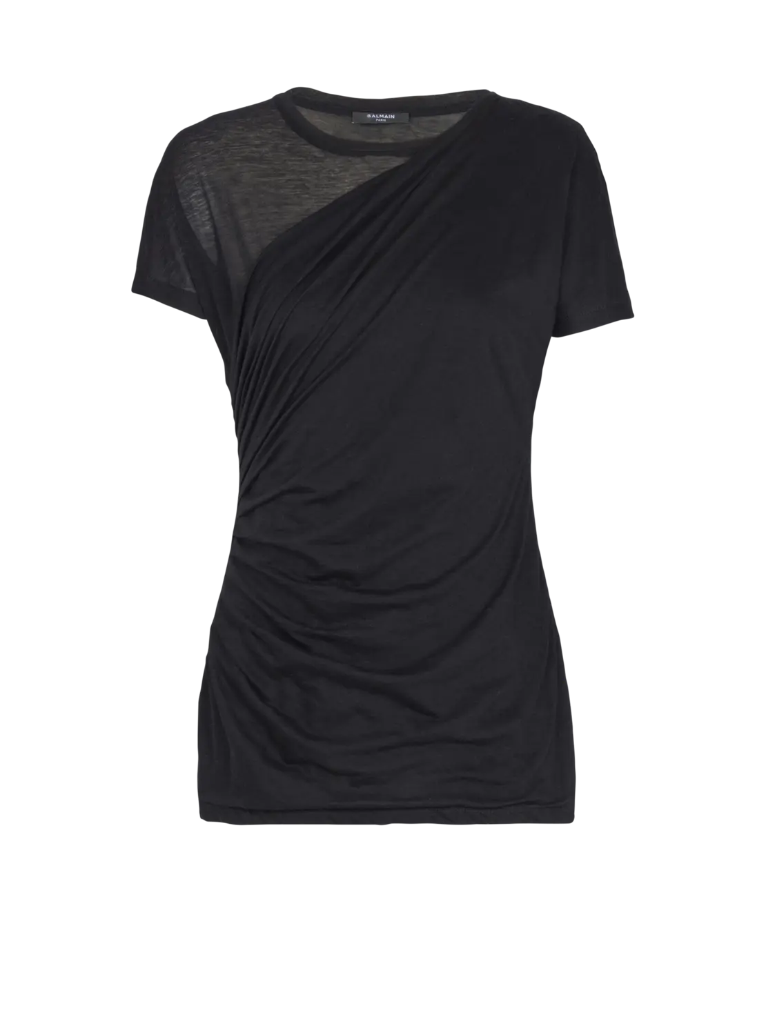 

Драпированная футболка Balmain, черный